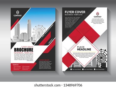 Business abstract vector template. Brochure design, cover modern layout, annual report, poster, flyer in A4 with colorful triangles, geometric shapes for tech, science, market with light background