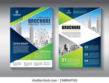 Business abstract vector template. Brochure design, cover modern layout, annual report, poster, flyer in A4 with colorful triangles, geometric shapes for tech, science, market with light background