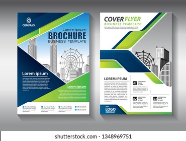 Business abstract vector template. Brochure design, cover modern layout, annual report, poster, flyer in A4 with colorful triangles, geometric shapes for tech, science, market with light background