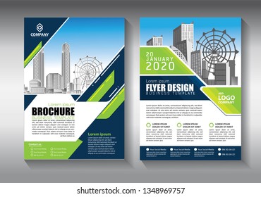 Business abstract vector template. Brochure design, cover modern layout, annual report, poster, flyer in A4 with colorful triangles, geometric shapes for tech, science, market with light background