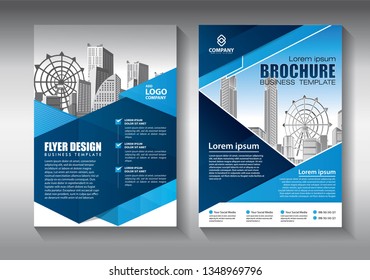 Business abstract vector template. Brochure design, cover modern layout, annual report, poster, flyer in A4 with colorful triangles, geometric shapes for tech, science, market with light background