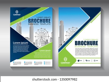 Business abstract vector template. Brochure design, cover modern layout, annual report, poster, flyer in A4 with colorful triangles, geometric shapes for tech, science, market with light background