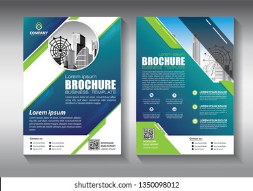 Business abstract vector template. Brochure design, cover modern layout, annual report, poster, flyer in A4 with colorful triangles, geometric shapes for tech, science, market with light background