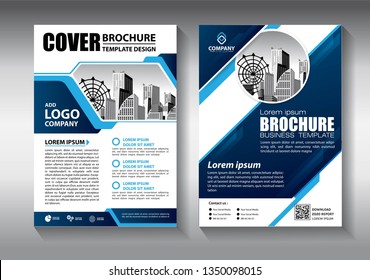 Business abstract vector template. Brochure design, cover modern layout, annual report, poster, flyer in A4 with colorful triangles, geometric shapes for tech, science, market with light background