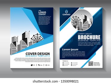 Business abstract vector template. Brochure design, cover modern layout, annual report, poster, flyer in A4 with colorful triangles, geometric shapes for tech, science, market with light background