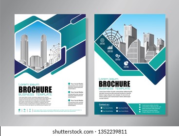 Business abstract vector template. Brochure design, cover modern layout, annual report, poster, flyer in A4 with colorful triangles, geometric shapes for tech, science, market with light background