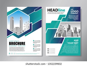 Business abstract vector template. Brochure design, cover modern layout, annual report, poster, flyer in A4 with colorful triangles, geometric shapes for tech, science, market with light background