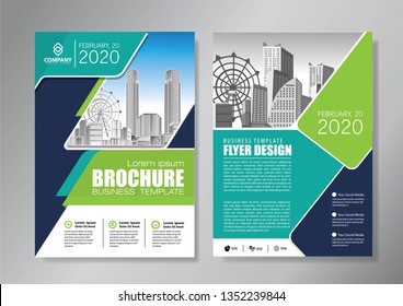 Business abstract vector template. Brochure design, cover modern layout, annual report, poster, flyer in A4 with colorful triangles, geometric shapes for tech, science, market with light background
