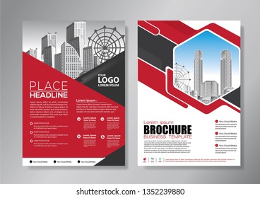 Business abstract vector template. Brochure design, cover modern layout, annual report, poster, flyer in A4 with colorful triangles, geometric shapes for tech, science, market with light background