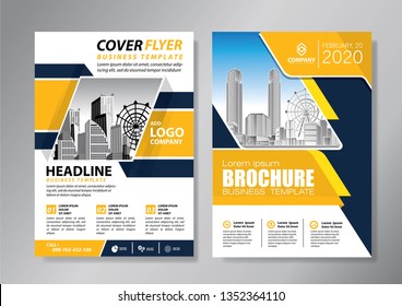
Business abstract vector template. Brochure design, cover modern layout, annual report, poster, flyer in A4 with colorful triangles, geometric shapes for tech, science, market with light background