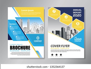 
Business abstract vector template. Brochure design, cover modern layout, annual report, poster, flyer in A4 with colorful triangles, geometric shapes for tech, science, market with light background