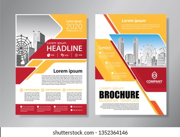 
Business abstract vector template. Brochure design, cover modern layout, annual report, poster, flyer in A4 with colorful triangles, geometric shapes for tech, science, market with light background