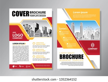 
Business abstract vector template. Brochure design, cover modern layout, annual report, poster, flyer in A4 with colorful triangles, geometric shapes for tech, science, market with light background