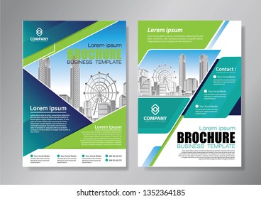 
Business abstract vector template. Brochure design, cover modern layout, annual report, poster, flyer in A4 with colorful triangles, geometric shapes for tech, science, market with light background
