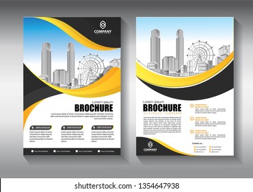 Business abstract vector template. Brochure design, cover modern layout, annual report, poster, flyer in A4 with colorful triangles, geometric shapes for tech, science, market with light background