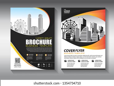 Business abstract vector template. Brochure design, cover modern layout, annual report, poster, flyer in A4 with colorful triangles, geometric shapes for tech, science, market with light background