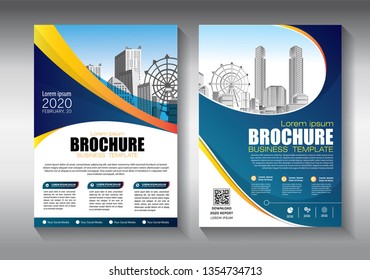 Business abstract vector template. Brochure design, cover modern layout, annual report, poster, flyer in A4 with colorful triangles, geometric shapes for tech, science, market with light background