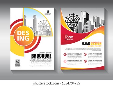 Business abstract vector template. Brochure design, cover modern layout, annual report, poster, flyer in A4 with colorful triangles, geometric shapes for tech, science, market with light background