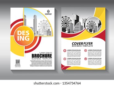 Business abstract vector template. Brochure design, cover modern layout, annual report, poster, flyer in A4 with colorful triangles, geometric shapes for tech, science, market with light background
