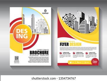 Business abstract vector template. Brochure design, cover modern layout, annual report, poster, flyer in A4 with colorful triangles, geometric shapes for tech, science, market with light background