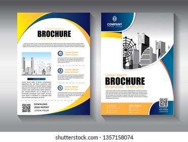 Business abstract vector template. Brochure design, cover modern layout, annual report, poster, flyer in A4 with colorful triangles, geometric shapes for tech, science, market with light background