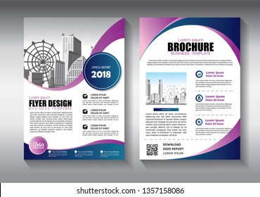Business abstract vector template. Brochure design, cover modern layout, annual report, poster, flyer in A4 with colorful triangles, geometric shapes for tech, science, market with light background