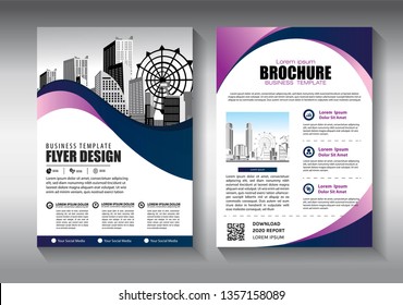 Business abstract vector template. Brochure design, cover modern layout, annual report, poster, flyer in A4 with colorful triangles, geometric shapes for tech, science, market with light background