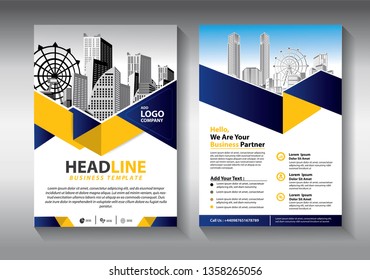 Business abstract vector template. Brochure design, cover modern layout, annual report, poster, flyer in A4 with colorful triangles, geometric shapes for tech, science, market with light background