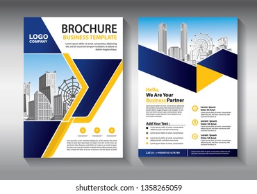 Business abstract vector template. Brochure design, cover modern layout, annual report, poster, flyer in A4 with colorful triangles, geometric shapes for tech, science, market with light background