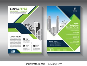 Business abstract vector template. Brochure design, cover modern layout, annual report, poster, flyer in A4 with colorful triangles, geometric shapes for tech, science, market with light background