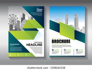 Business abstract vector template. Brochure design, cover modern layout, annual report, poster, flyer in A4 with colorful triangles, geometric shapes for tech, science, market with light background