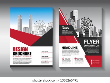 Business abstract vector template. Brochure design, cover modern layout, annual report, poster, flyer in A4 with colorful triangles, geometric shapes for tech, science, market with light background