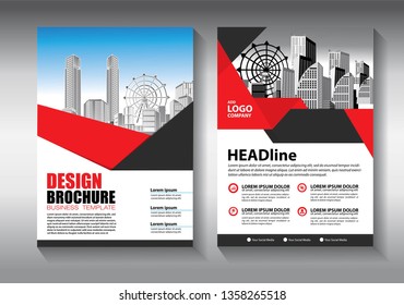 Business abstract vector template. Brochure design, cover modern layout, annual report, poster, flyer in A4 with colorful triangles, geometric shapes for tech, science, market with light background