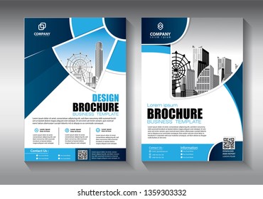 Business abstract vector template. Brochure design, cover modern layout, annual report, poster, flyer in A4 with colorful triangles, geometric shapes for tech, science, market with light background