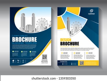Business abstract vector template. Brochure design, cover modern layout, annual report, poster, flyer in A4 with colorful triangles, geometric shapes for tech, science, market with light background