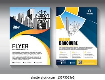 Business abstract vector template. Brochure design, cover modern layout, annual report, poster, flyer in A4 with colorful triangles, geometric shapes for tech, science, market with light background