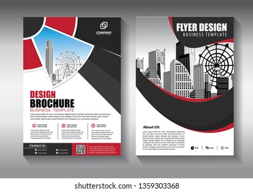Business abstract vector template. Brochure design, cover modern layout, annual report, poster, flyer in A4 with colorful triangles, geometric shapes for tech, science, market with light background
