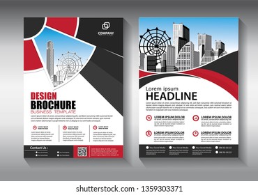 Business abstract vector template. Brochure design, cover modern layout, annual report, poster, flyer in A4 with colorful triangles, geometric shapes for tech, science, market with light background
