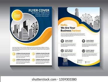 Business abstract vector template. Brochure design, cover modern layout, annual report, poster, flyer in A4 with colorful triangles, geometric shapes for tech, science, market with light background