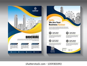 Business abstract vector template. Brochure design, cover modern layout, annual report, poster, flyer in A4 with colorful triangles, geometric shapes for tech, science, market with light background