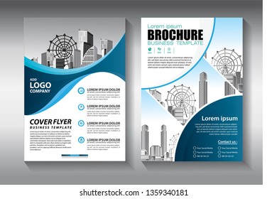 Business abstract vector template. Brochure design, cover modern layout, annual report, poster, flyer in A4 with colorful triangles, geometric shapes for tech, science, market with light background