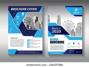 Business abstract vector template. Brochure design, cover modern layout, annual report, poster, flyer in A4 with colorful triangles, geometric shapes for tech, science, market with light background