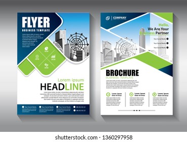Business abstract vector template. Brochure design, cover modern layout, annual report, poster, flyer in A4 with colorful triangles, geometric shapes for tech, science, market with light background