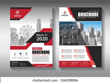 Business abstract vector template. Brochure design, cover modern layout, annual report, poster, flyer in A4 with colorful triangles, geometric shapes for tech, science, market with light background
