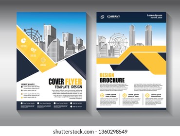 City Concept Brochure Layout Flyers Design Stock Vector (Royalty Free ...