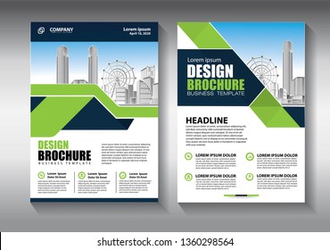 Business abstract vector template. Brochure design, cover modern layout, annual report, poster, flyer in A4 with colorful triangles, geometric shapes for tech, science, market with light background