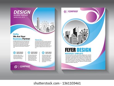 Business abstract vector template. Brochure design, cover modern layout, annual report, poster, flyer in A4 with colorful triangles, geometric shapes for tech, science, market with light background