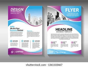 Business abstract vector template. Brochure design, cover modern layout, annual report, poster, flyer in A4 with colorful triangles, geometric shapes for tech, science, market with light background