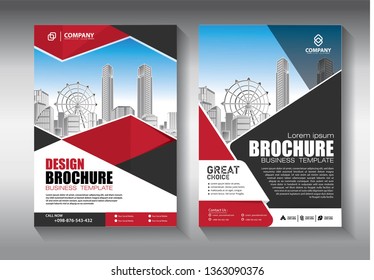 Business abstract vector template. Brochure design, cover modern layout, annual report, poster, flyer in A4 with colorful triangles, geometric shapes for tech, science, market with light background