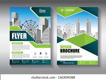 Business abstract vector template. Brochure design, cover modern layout, annual report, poster, flyer in A4 with colorful triangles, geometric shapes for tech, science, market with light background
